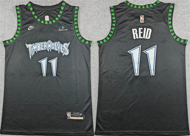 Youth Black Minnesota Timberwolves #11 Naz Reid 2025-26 Classic Edition Stitched Jersey